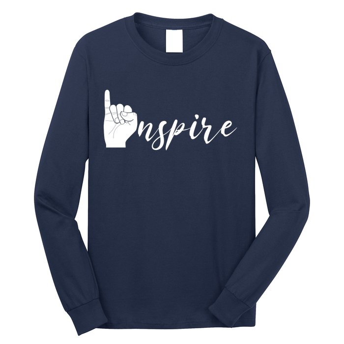 ASL I Hand Inspire SIgn Langage Long Sleeve Shirt