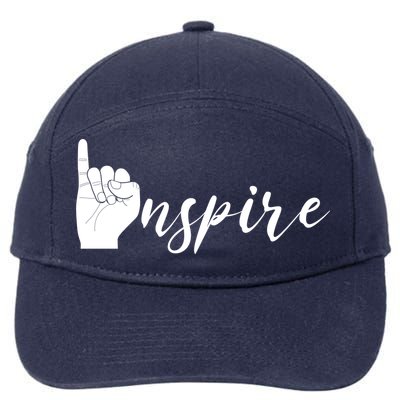 ASL I Hand Inspire SIgn Langage 7-Panel Snapback Hat