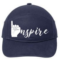 ASL I Hand Inspire SIgn Langage 7-Panel Snapback Hat