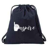 ASL I Hand Inspire SIgn Langage Drawstring Bag