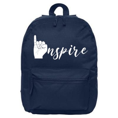 ASL I Hand Inspire SIgn Langage 16 in Basic Backpack