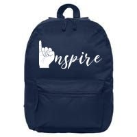 ASL I Hand Inspire SIgn Langage 16 in Basic Backpack
