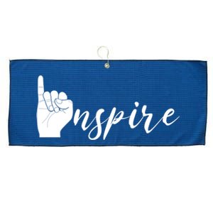 ASL I Hand Inspire SIgn Langage Large Microfiber Waffle Golf Towel