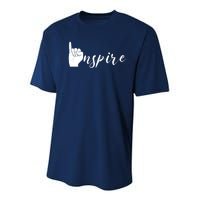 ASL I Hand Inspire SIgn Langage Youth Performance Sprint T-Shirt