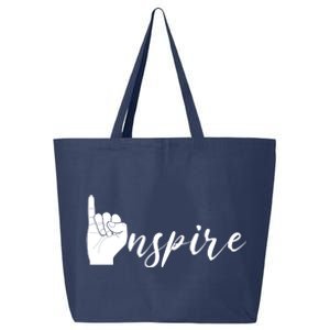 ASL I Hand Inspire SIgn Langage 25L Jumbo Tote