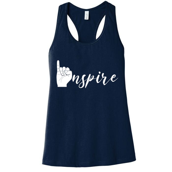 ASL I Hand Inspire SIgn Langage Womens Tank Top