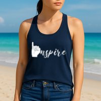 ASL I Hand Inspire SIgn Langage Womens Tank Top