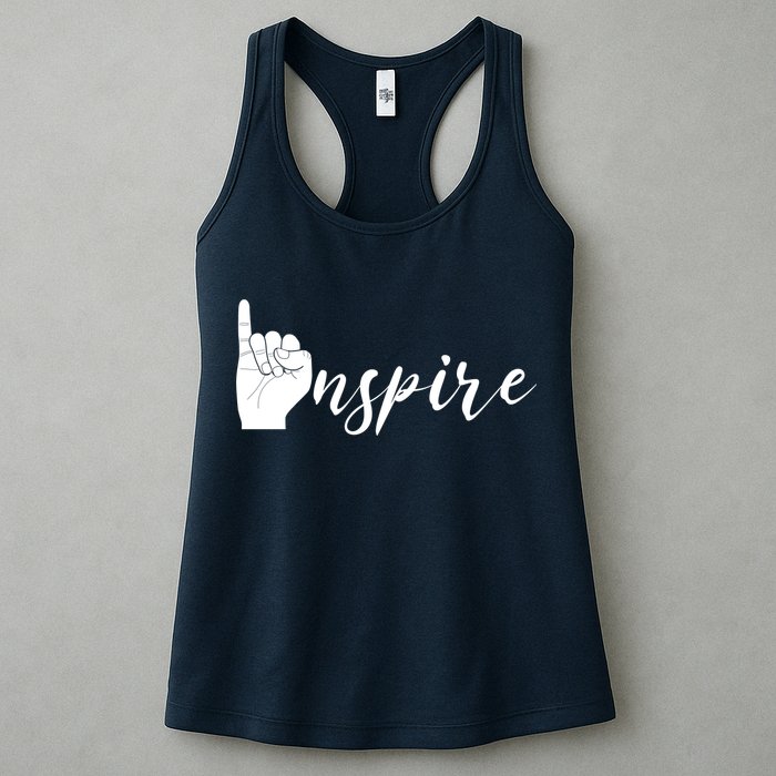 ASL I Hand Inspire SIgn Langage Womens Tank Top