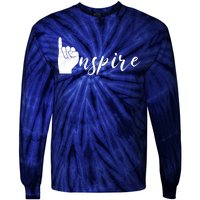 ASL I Hand Inspire SIgn Langage Tie-Dye Long Sleeve Shirt