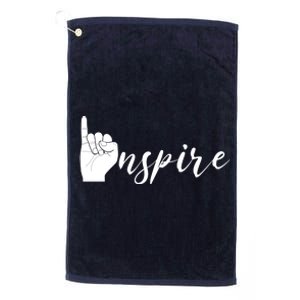 ASL I Hand Inspire SIgn Langage Platinum Collection Golf Towel