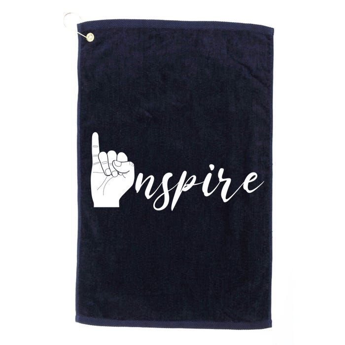 ASL I Hand Inspire SIgn Langage Golf Towel