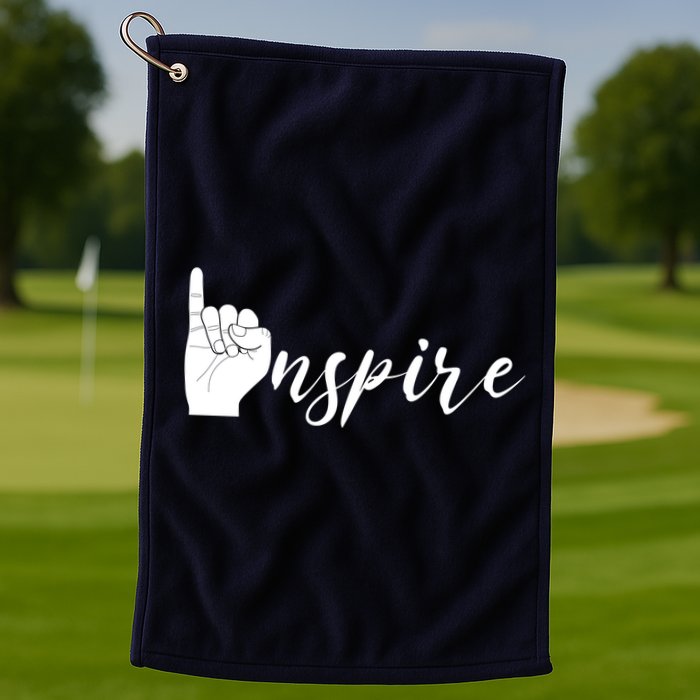 ASL I Hand Inspire SIgn Langage Golf Towel