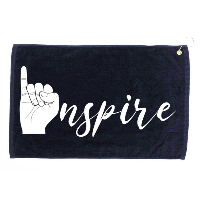 ASL I Hand Inspire SIgn Langage Grommeted Golf Towel