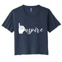 ASL I Hand Inspire SIgn Langage Crop Top