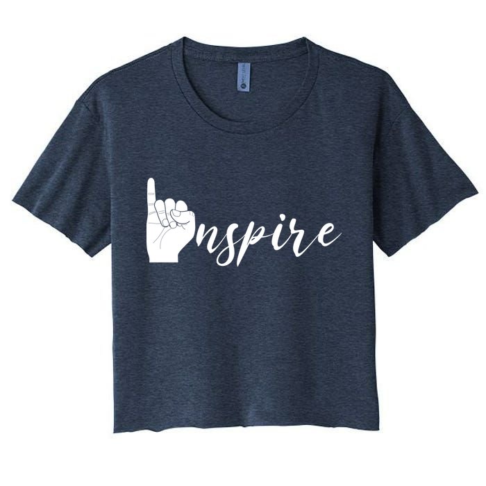 ASL I Hand Inspire SIgn Langage Crop Top