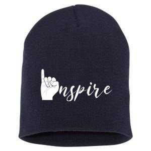 ASL I Hand Inspire SIgn Langage Short Acrylic Beanie