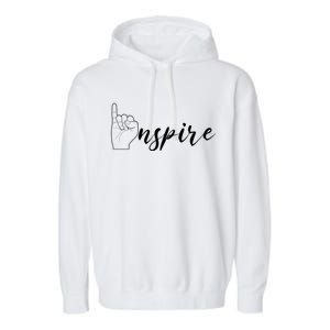 ASL I Hand Inspire SIgn Langage Garment-Dyed Fleece Hoodie