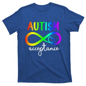 Acceptance Infinity Heart Autism Awareness Month Rainbow Cute Gift T-Shirt