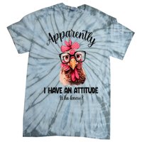 Apparently I Have An Attitude Who Knew Funny Chicken Tie-Dye T-Shirt