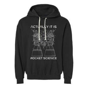 Actually It Is Rocket Science Math Engineering Teacher Garment-Dyed Fleece Hoodie