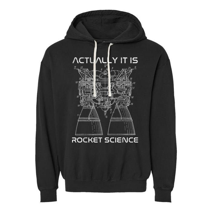 Actually It Is Rocket Science Math Engineering Teacher Garment-Dyed Fleece Hoodie