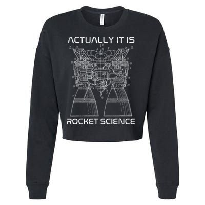 Actually It Is Rocket Science Math Engineering Teacher Cropped Pullover Crew