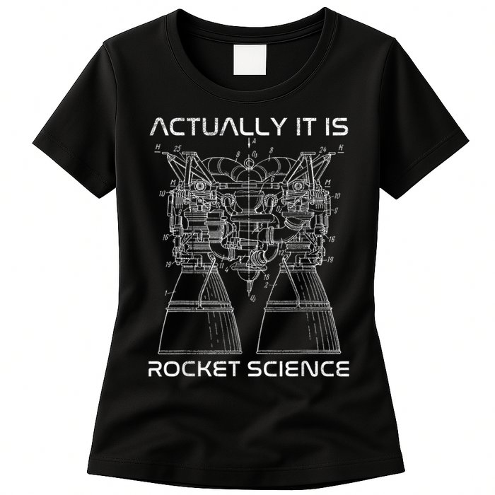 Actually It Is Rocket Science Math Engineering Teacher Womens T-Shirt