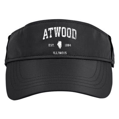 Atwood Illinois Il Vintage Athletic Sports Design Adult Drive Performance Visor