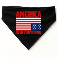 America Is In Distress Upside Down Flag USA-Made Doggie Bandana