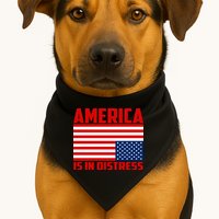 America Is In Distress Upside Down Flag USA-Made Doggie Bandana