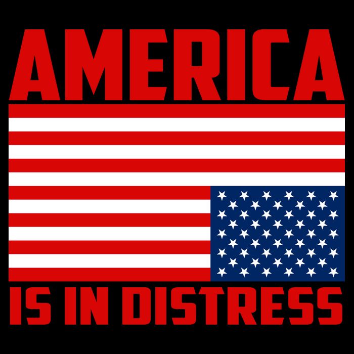 America Is In Distress Upside Down Flag USA-Made Doggie Bandana