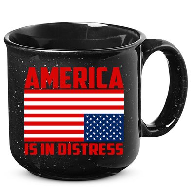 America Is In Distress Upside Down Flag 15oz Campfire Ceramic Mug