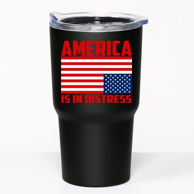 America Is In Distress Upside Down Flag Tumbler