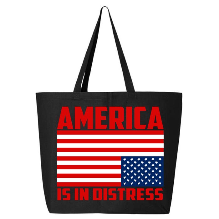 America Is In Distress Upside Down Flag 25L Jumbo Tote
