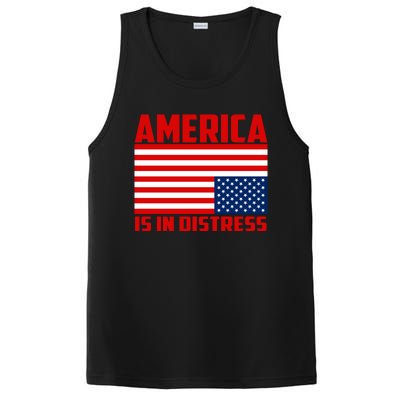 America Is In Distress Upside Down Flag PosiCharge Competitor Tank