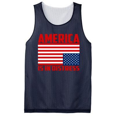 America Is In Distress Upside Down Flag Mesh Reversible Basketball Jersey Tank