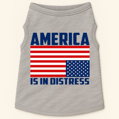 America Is In Distress Upside Down Flag Doggie Tank