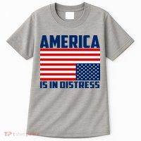 America Is In Distress Upside Down Flag Tall T-Shirt