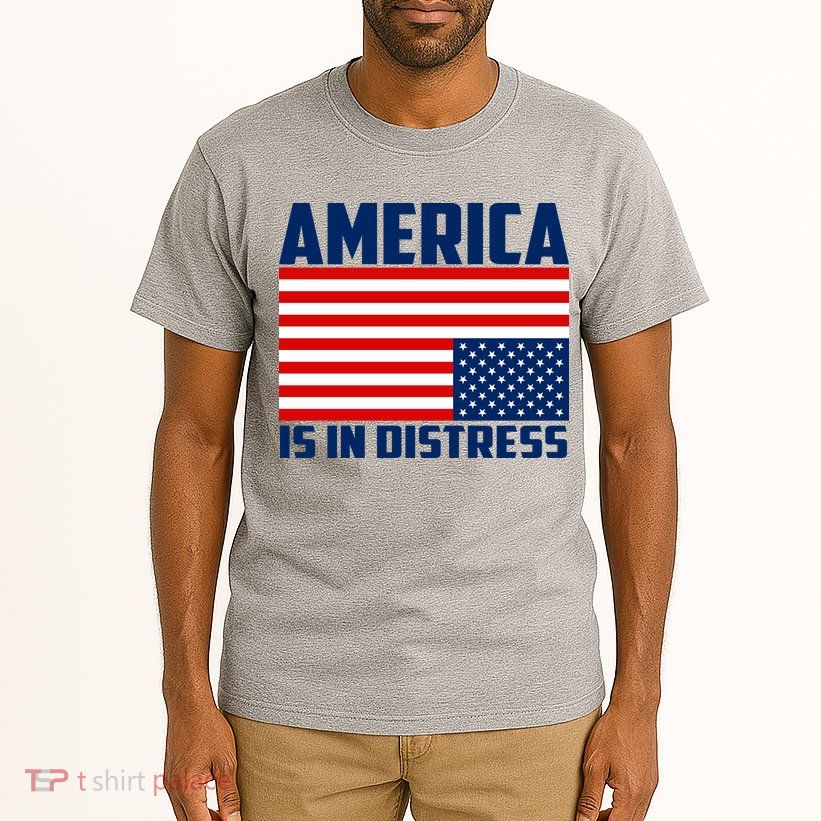 America Is In Distress Upside Down Flag Tall T-Shirt