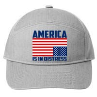 America Is In Distress Upside Down Flag 7-Panel Snapback Hat