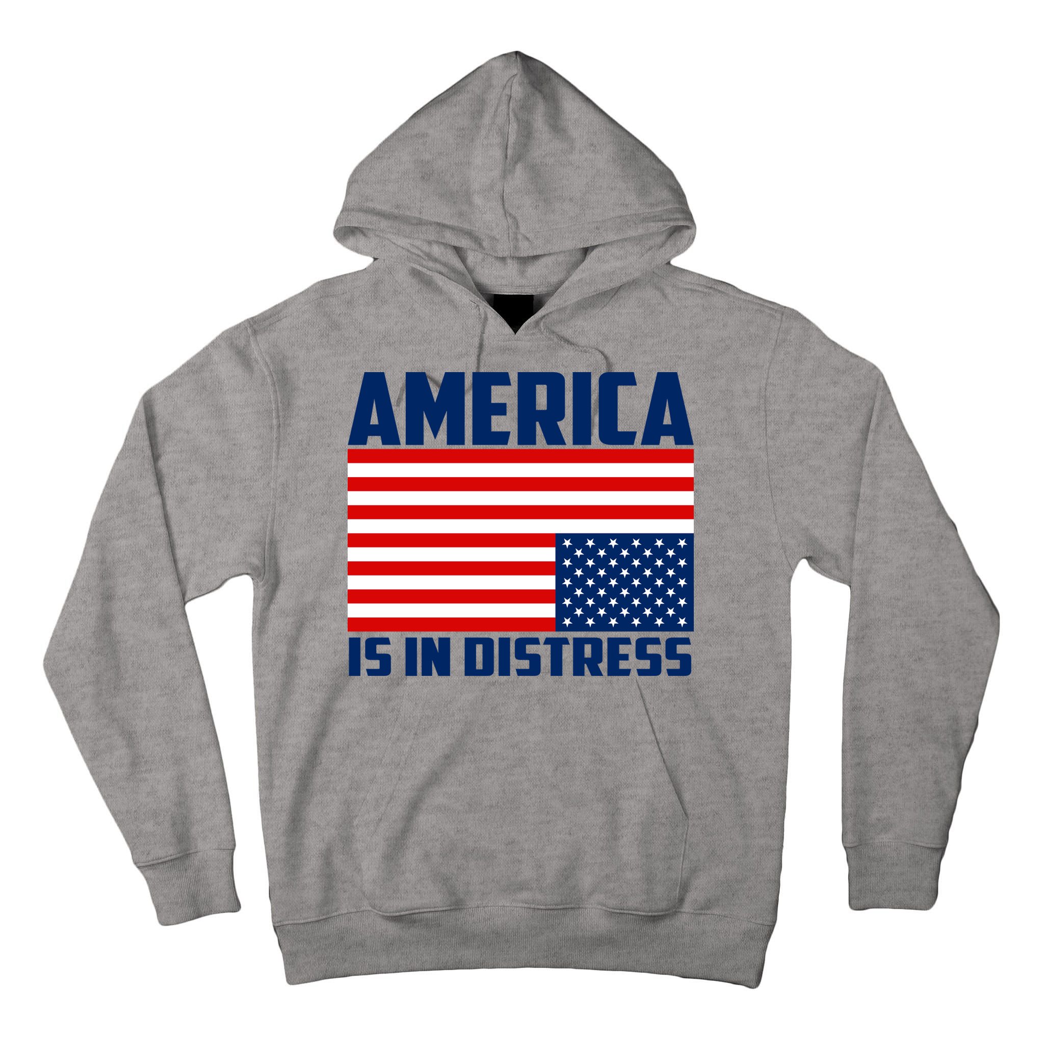 America Is In Distress Upside Down Flag Tall Hoodie