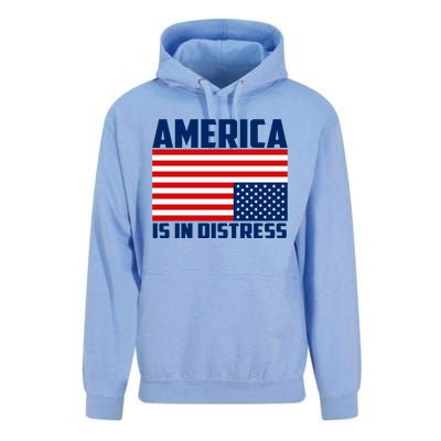 America Is In Distress Upside Down Flag Unisex Surf Hoodie