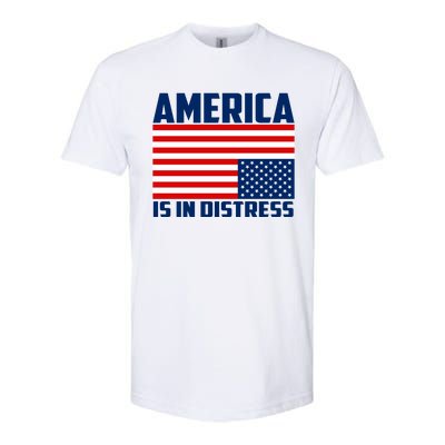 America Is In Distress Upside Down Flag Softstyle® CVC T-Shirt