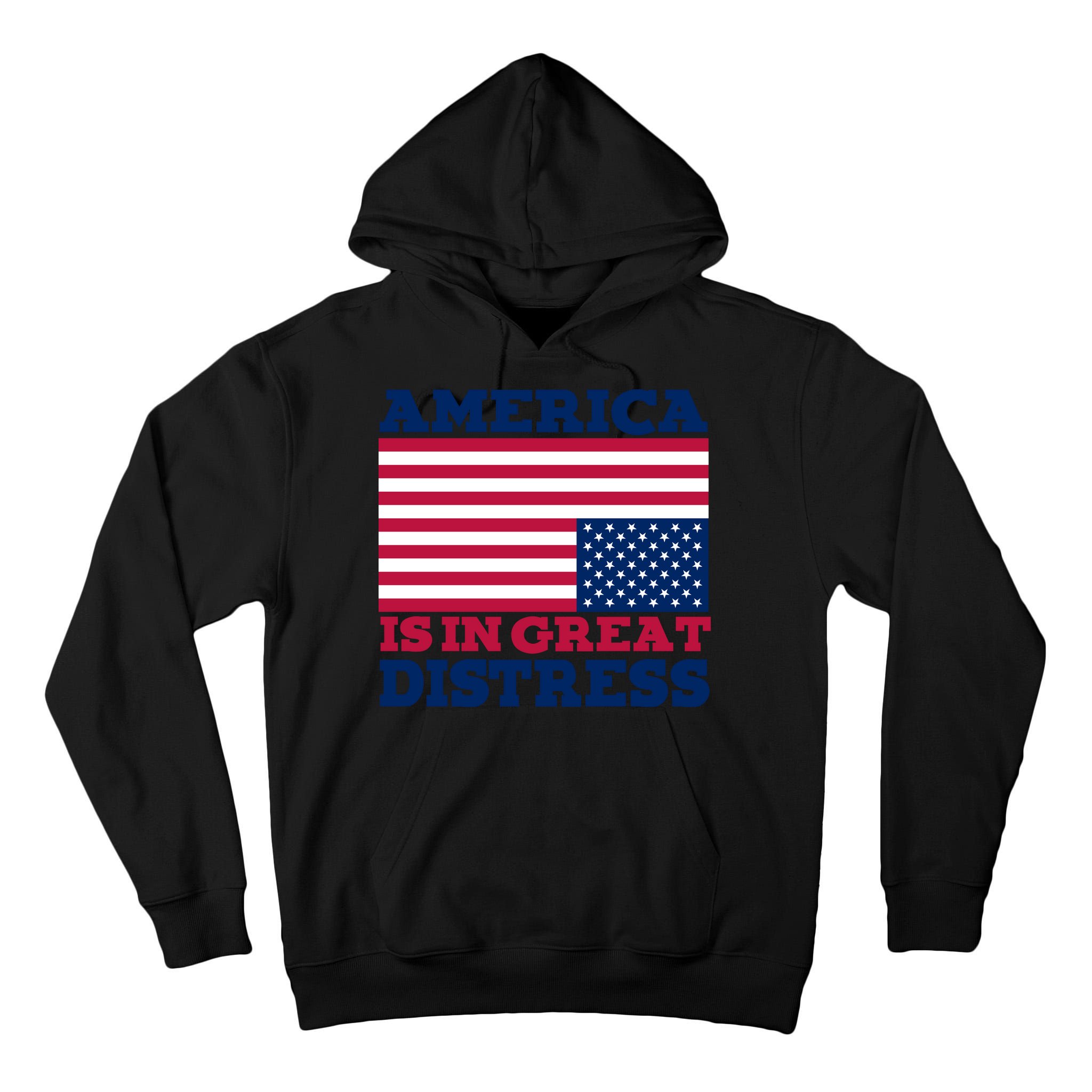 America Is In Great Distress Upside Down Flag Tall Hoodie