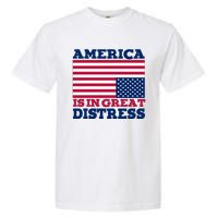 America Is In Great Distress Upside Down Flag Garment-Dyed Heavyweight T-Shirt