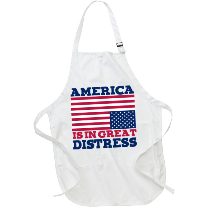 America Is In Great Distress Upside Down Flag Apron