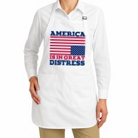 America Is In Great Distress Upside Down Flag Apron