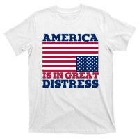 America Is In Great Distress Upside Down Flag T-Shirt