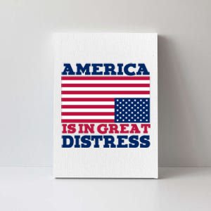 America Is In Great Distress Upside Down Flag Canvas