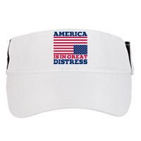 America Is In Great Distress Upside Down Flag Adult Drive Performance Visor
